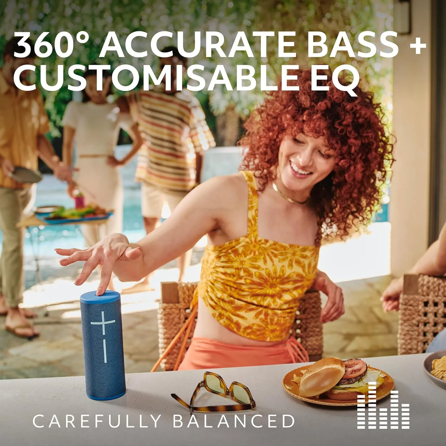Ultimate Ears Boom 4 Portable Waterproof Bluetooth Speaker, 360-Degree Immersive Sound, 15-Hour Battery, 147ft Range