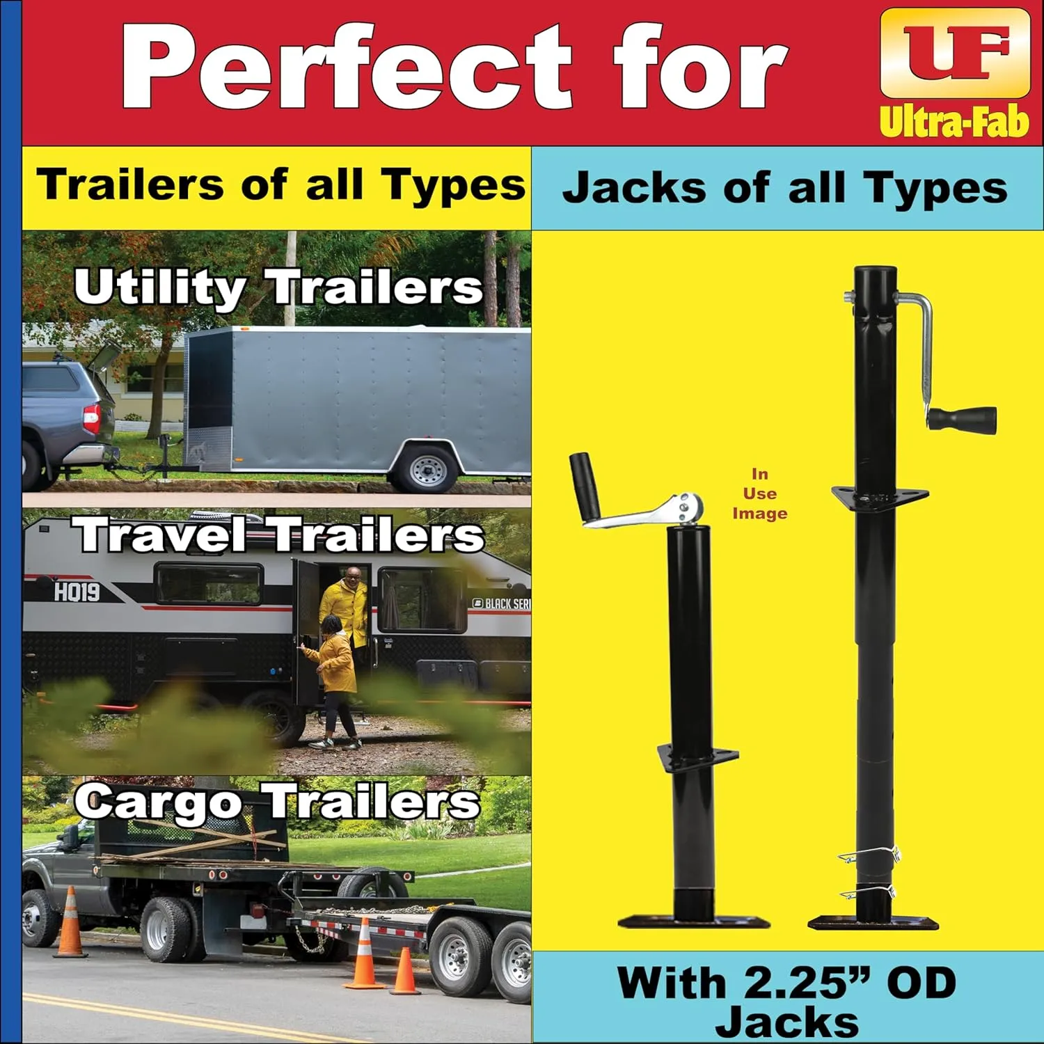 Ultra-Fab Manual Tongue Jack Footpad 2.25 Inch Model 49-954038
