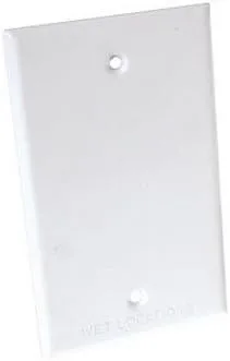 Blank Wall Plate, Single Gang, White WP-Blank-WHT