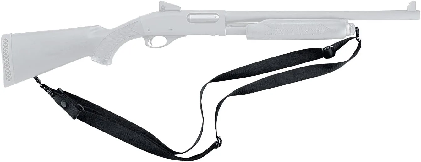 Uncle Mike's 1.25-Inch Tactical Shotgun Sling with Sewn-In Swivels - Black