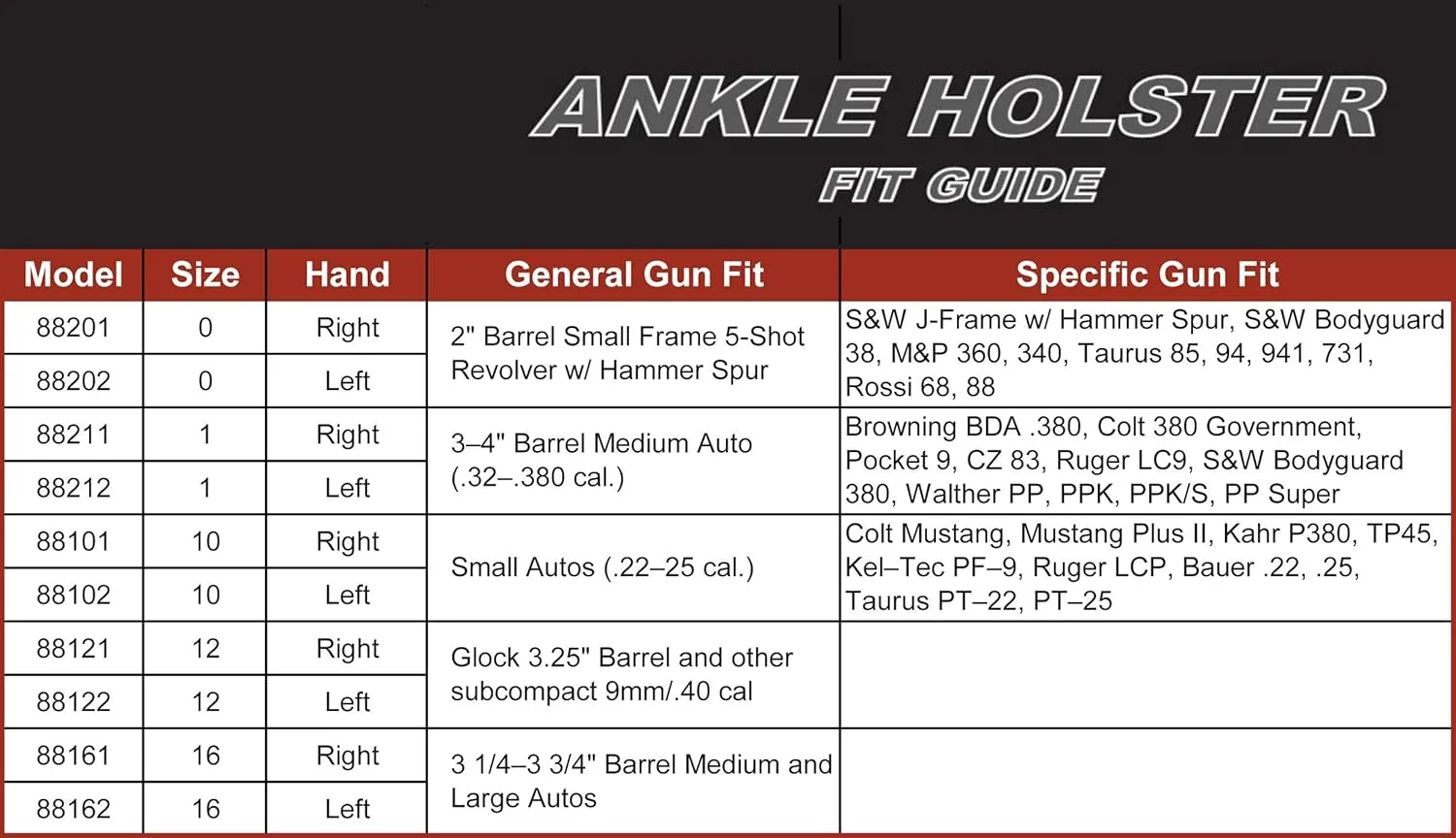 UNCLE MIKE'S Off-Duty and Concealment Kodra Nylon Ankle Holster