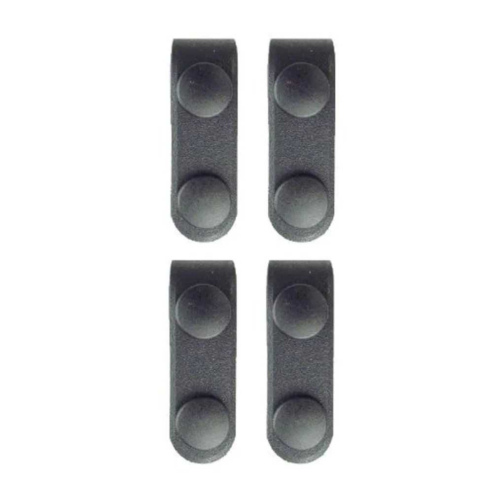 Uncle Mike's Molded Belt Keepers for 2.25" Belt Belt Keepers Molded Plain Black 2' Belts, Set of 4, Snap, Card 88654