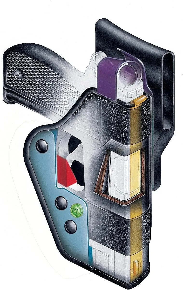 Uncle Mike's Kodra Slimline Pro-3 Triple Retention Duty Nylon Holster