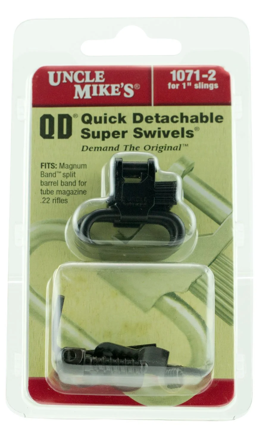 Uncle Mike's QD 115 RGS Tri-Lock Quick-Detach Swivel, Wood Screw Base, Black