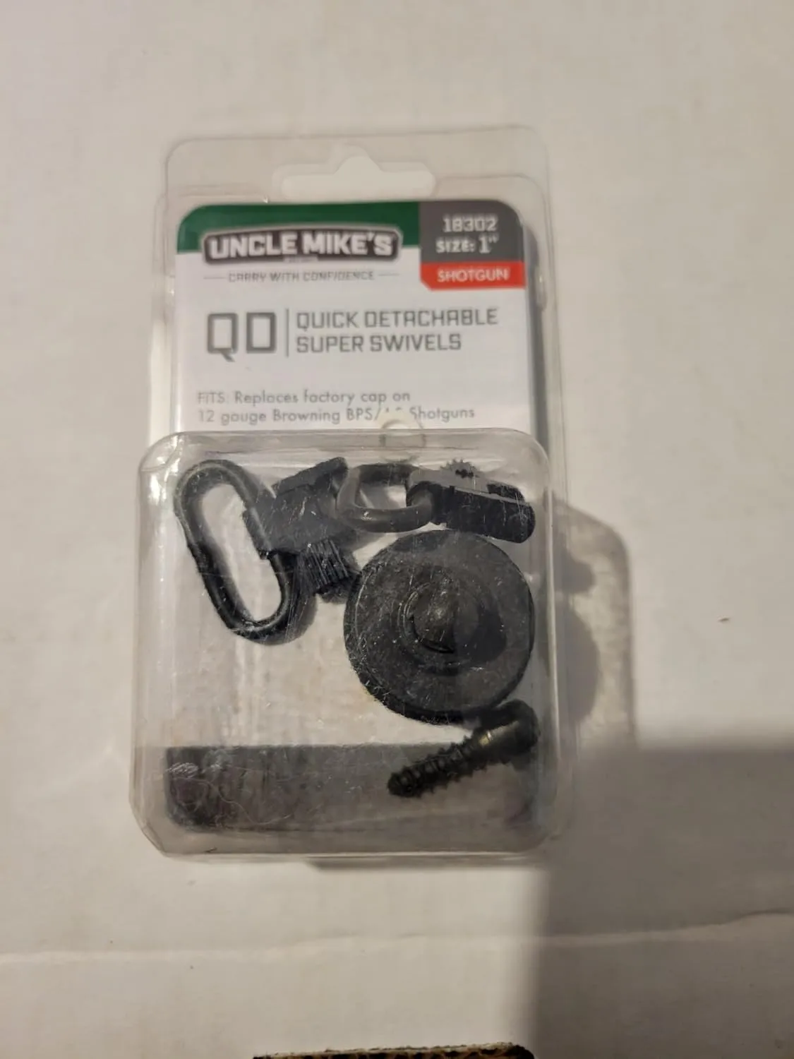 Uncle Mike's Quick Detachable Super Swivels 18302 — Shotgun Swivel Cap Set for Browning BPS & A5 (12 Gauge)