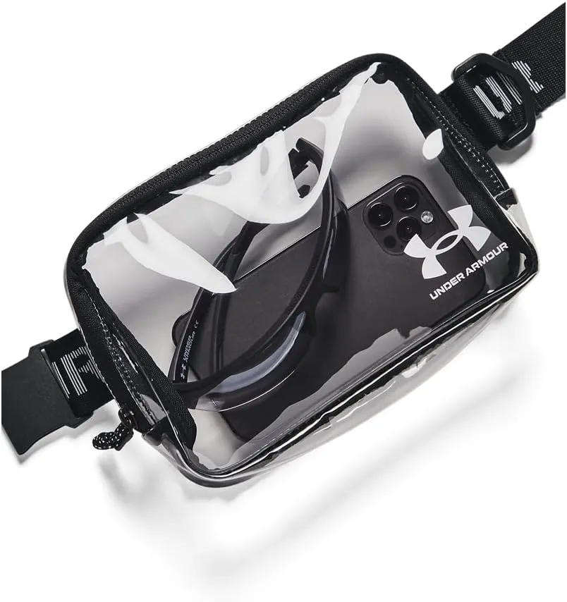 Under Armour Unisex-Adult Loudon Clear Crossbody Waist Bag, (960) Clear/Black/White