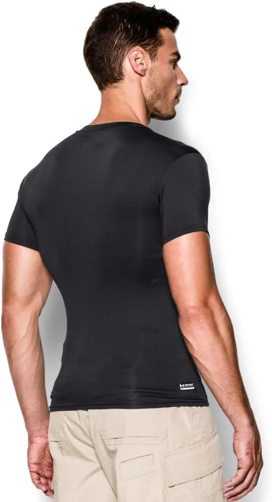UNDER ARMOUR Men's HeatGear Tactical V-neck Compression Short-sleeve T-shirt