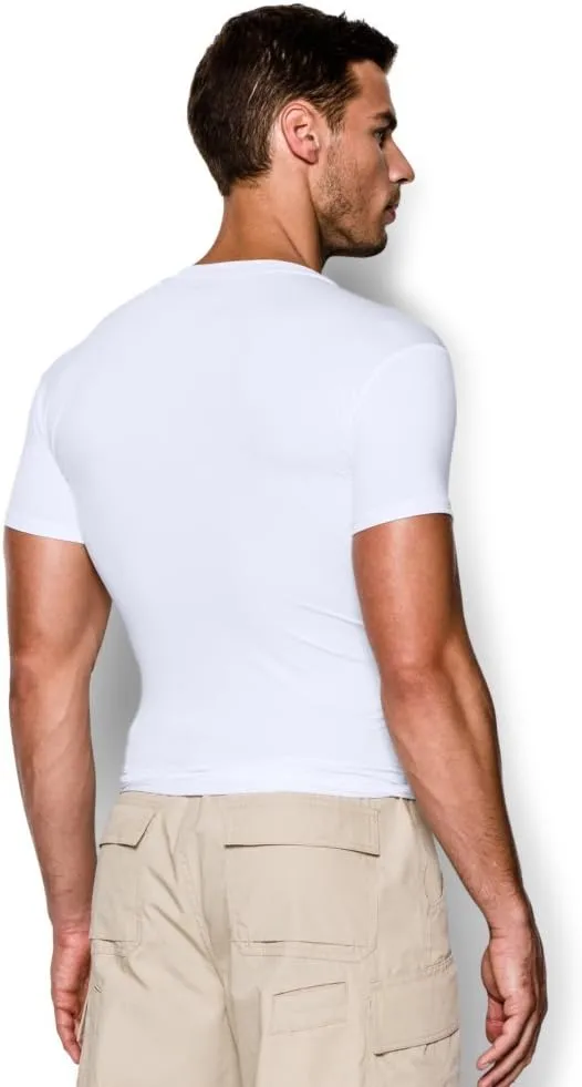 UNDER ARMOUR Men's HeatGear Tactical V-neck Compression Short-sleeve T-shirt