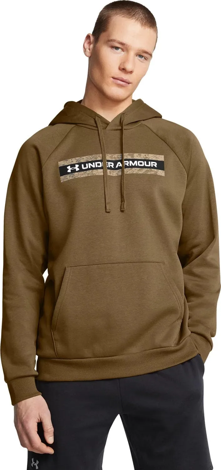 Under Armour Men's UA Rival Fleece Camo Chest Stripe Hoodie