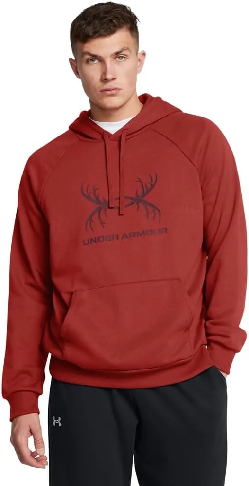 Under Armour Men's Rival Fleece Antler Wordmark Hoodie