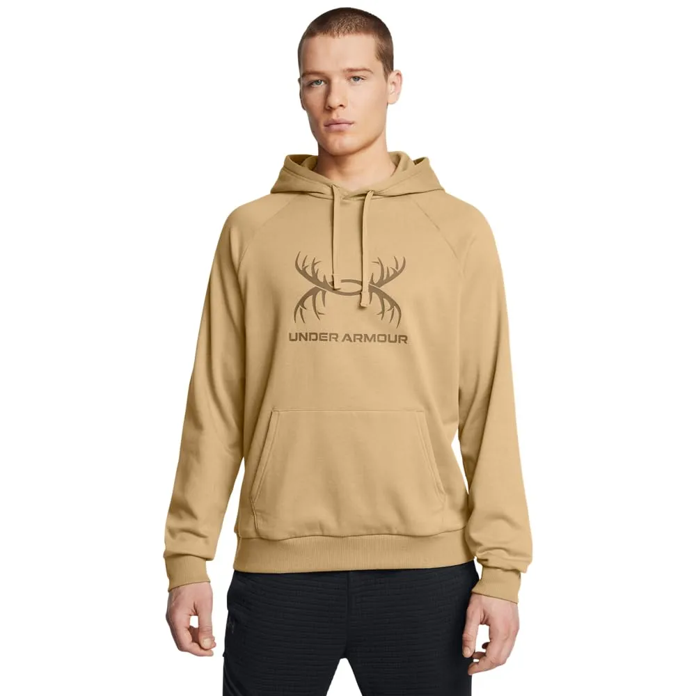 Under Armour Men's Rival Fleece Antler Wordmark Hoodie