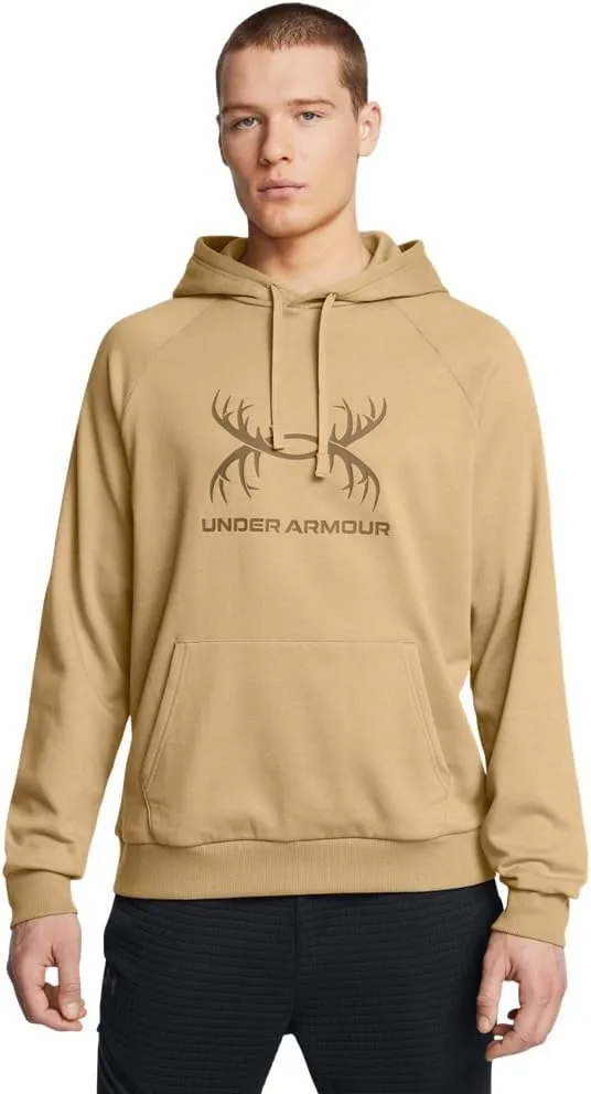 Under Armour Men's Rival Fleece Antler Wordmark Hoodie