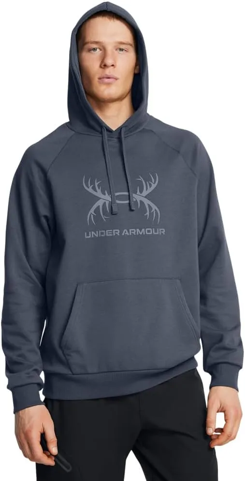 Under Armour Men's Rival Fleece Antler Wordmark Hoodie