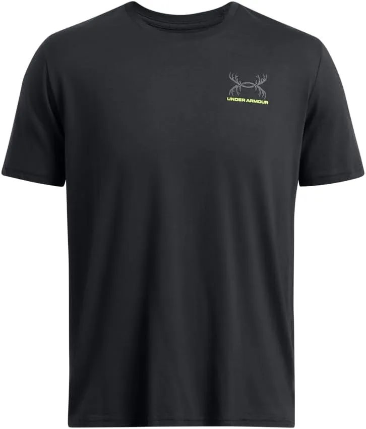 UNDER ARMOUR Mens Schematic White Tail Short Sleeve T Shirt Graphic Tee
