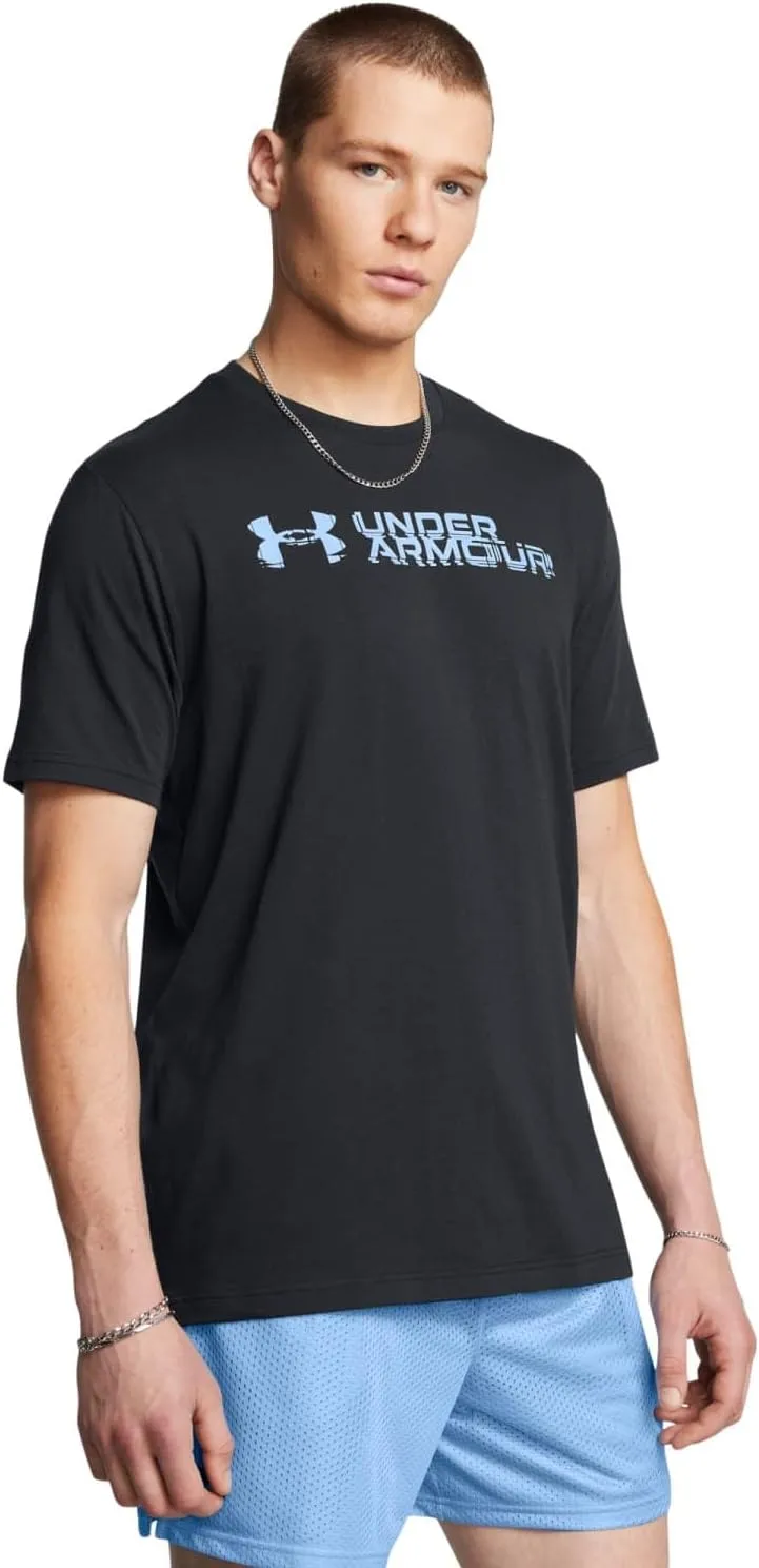 Under Armour Unisex-Adult Ua M Sliced Wordmark 60/40s Short Sleeve T-shirt