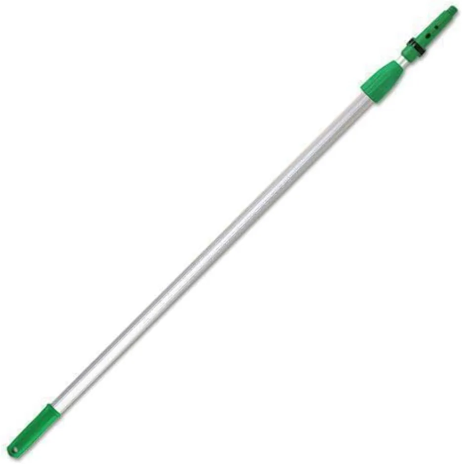 Unger Opti-Loc Extension Pole, 13 ft, 2-Section, Green/Silver