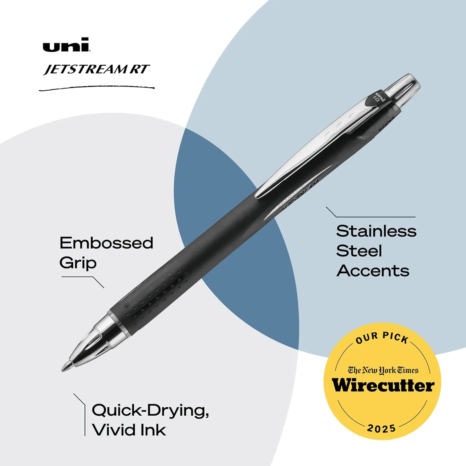 Uni-Ball Jetstream RT 12 Pack, 0.7mm Black Ballpoint Pens - Wirecutter Best Pen