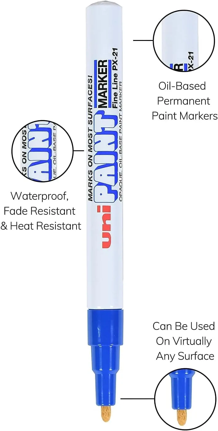uni-ball Oil-Base Fine Tip uni Paint Marker - Blue (1 Count)