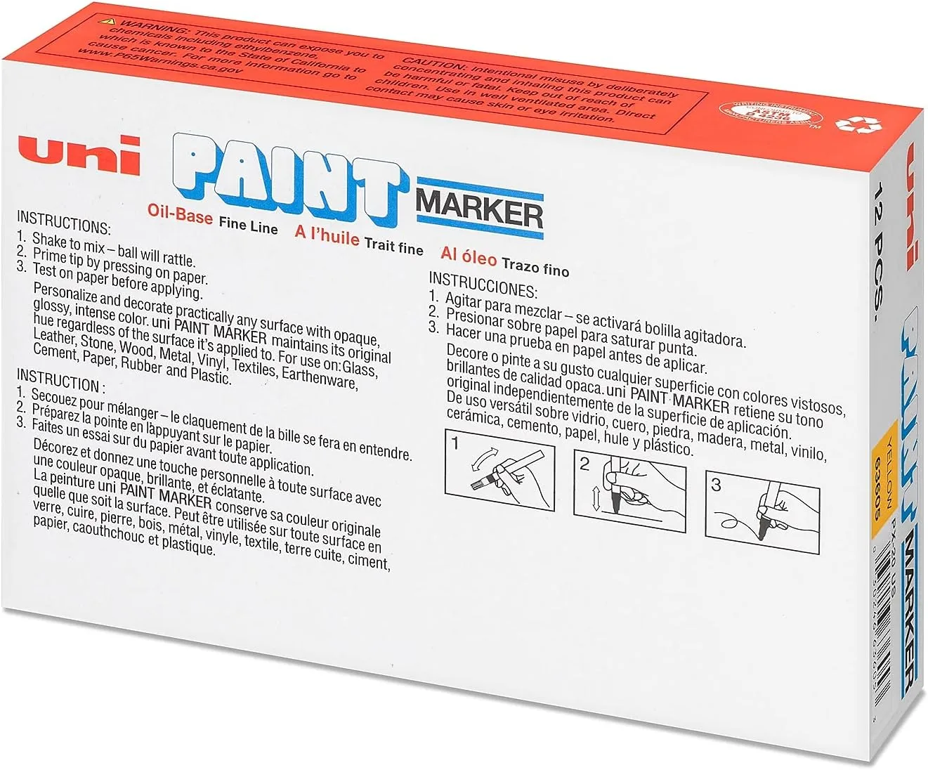 uni-ball Uni-Paint Oil-Base Medium Line Marker - Yellow
