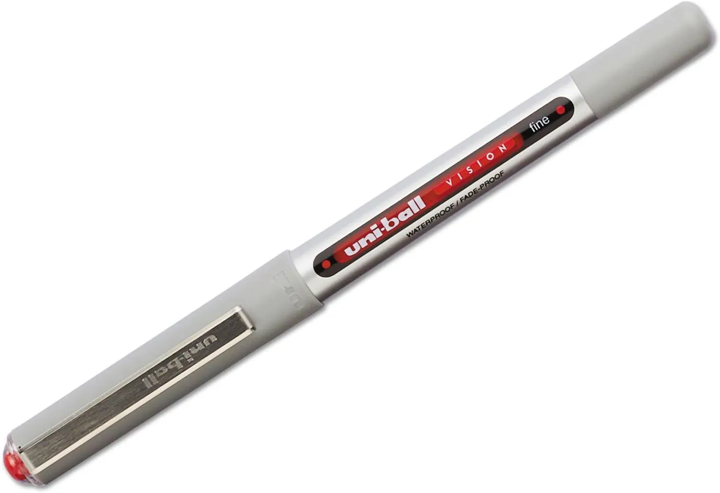 uni-ball Vision Rollerball Pens, 0.7mm Fine Point, Red Ink, Pack of 12