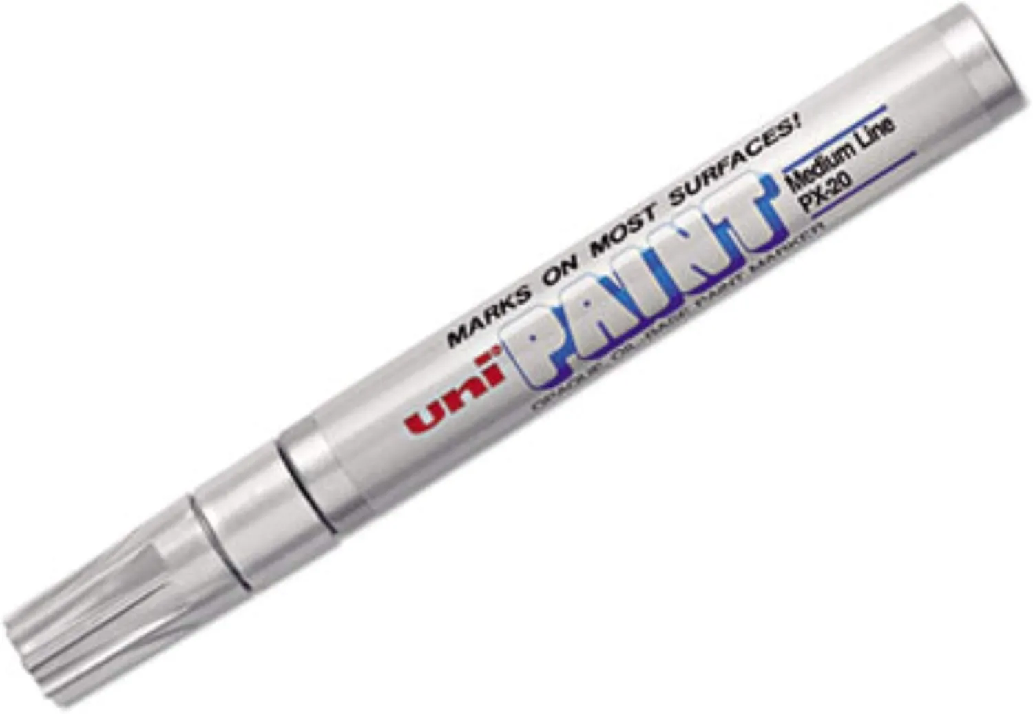 uni-Paint Permanent Marker, Medium Bullet Tip, Metallic Silver