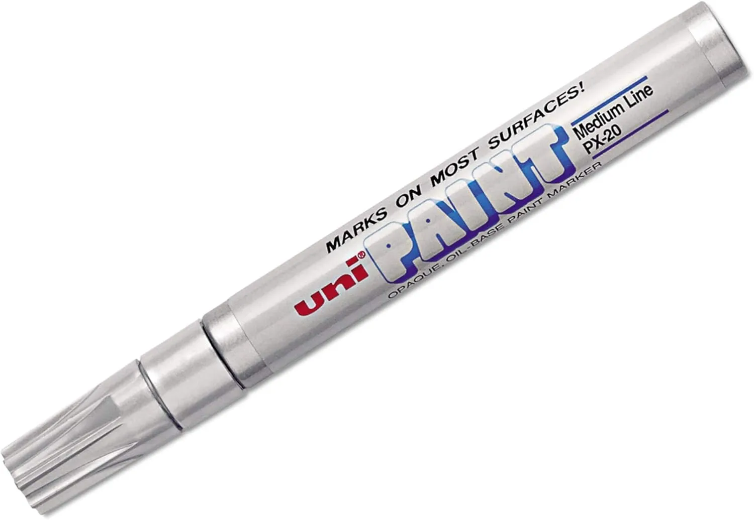 uni-Paint Permanent Marker, Medium Bullet Tip, Metallic Silver