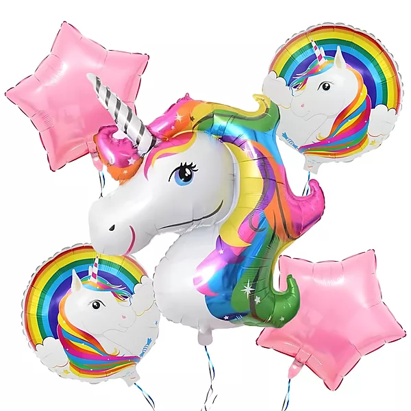 Unicorn Foil balloon 5 Pcs Set