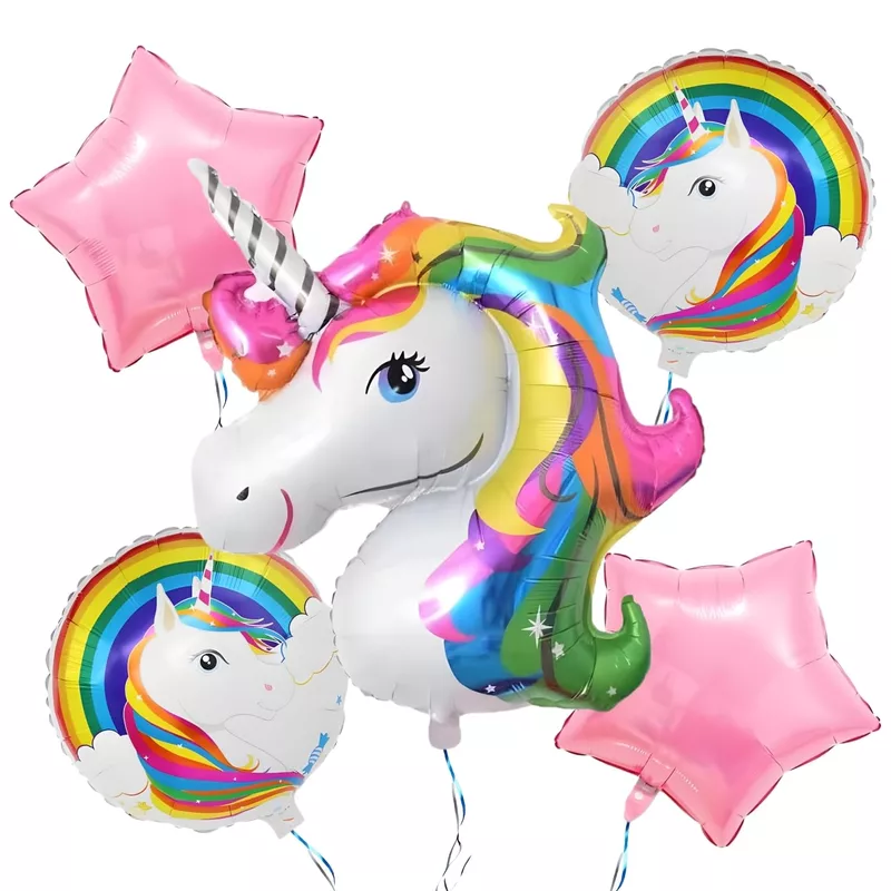 Unicorn Foil balloon 5 Pcs Set