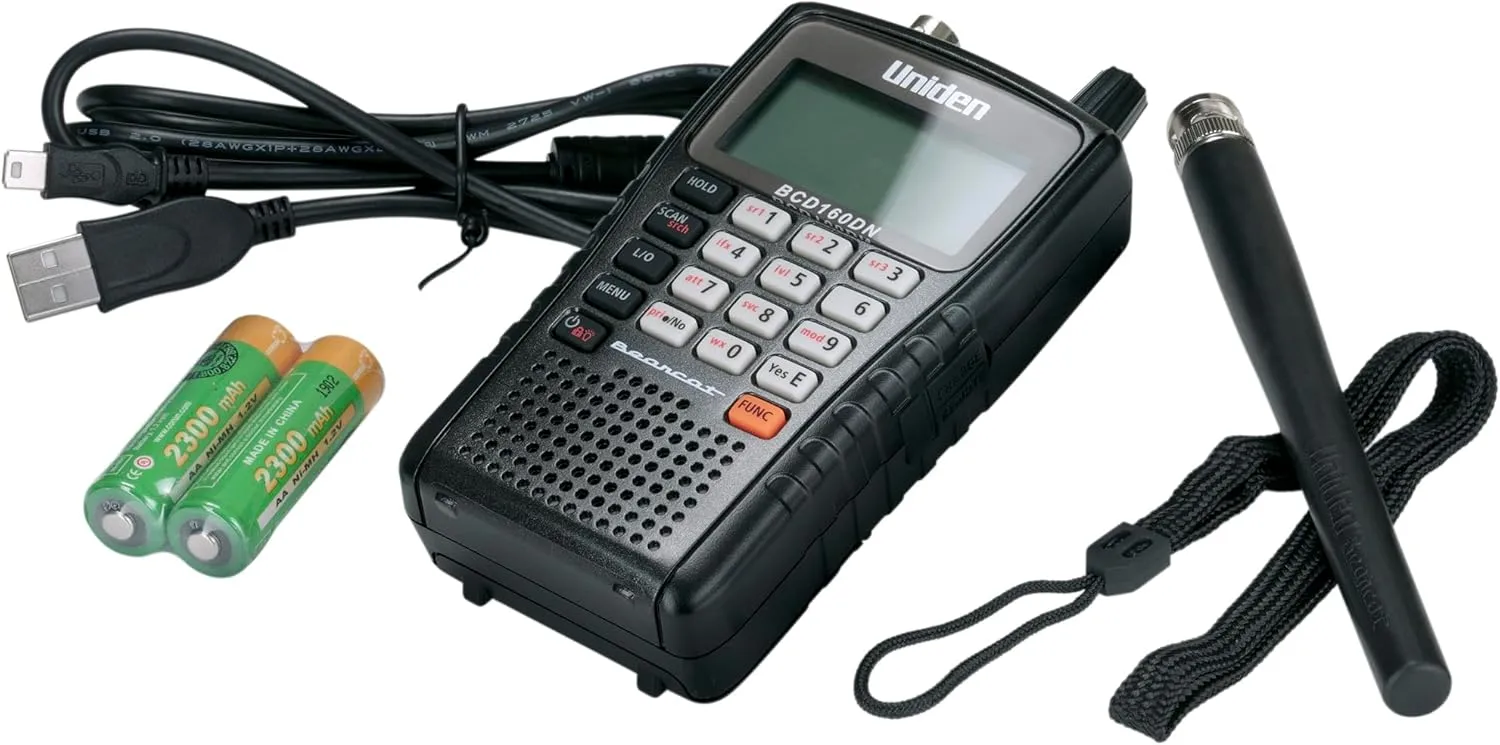 Uniden Bearcat BCD160DN Handheld Digital Scanner, Exclusive Features, Band Scope Rapid System/Channel Number Tagging
