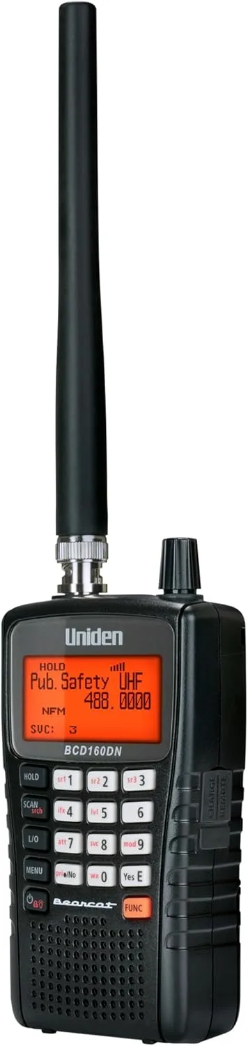 Uniden Bearcat BCD160DN Handheld Digital Scanner, Exclusive Features, Band Scope Rapid System/Channel Number Tagging