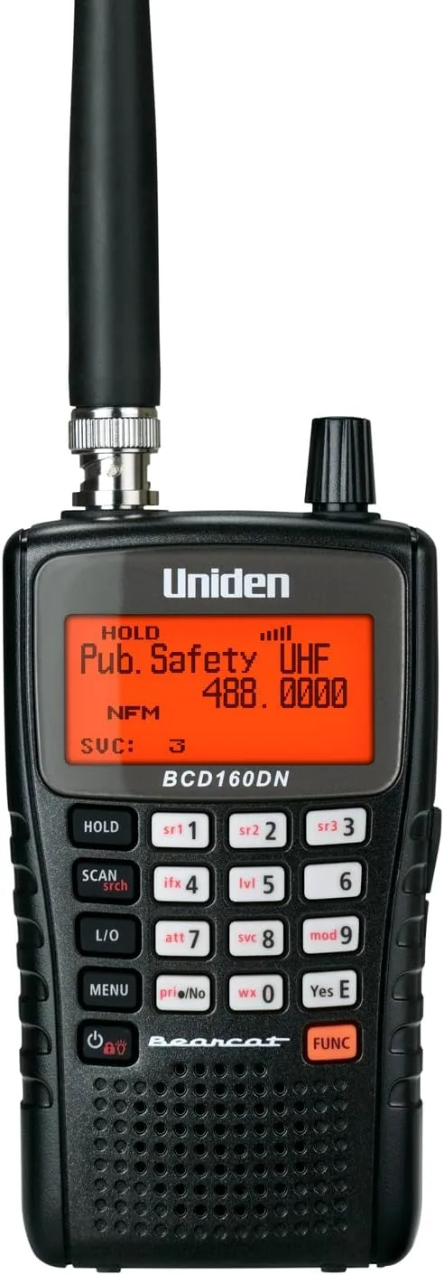 Uniden Bearcat BCD160DN Handheld Digital Scanner, Exclusive Features, Band Scope Rapid System/Channel Number Tagging