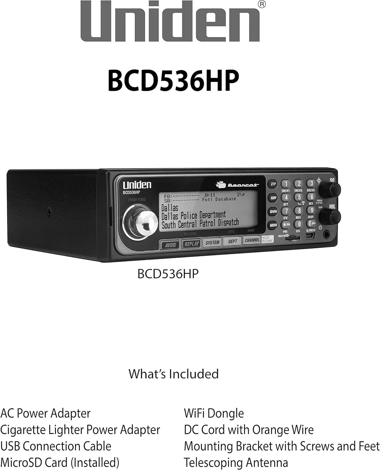 Uniden HomePatrol Series Digital Scanner with TrunkTracker V and S.A.M.E.