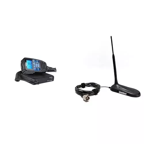 Bundle of Uniden CMX760 Bearcat Off Road Series Compact Mobile CB Radio + Uniden BCATPL259-19 Low Profile 18 Inch Magnetic