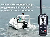 Uniden MHS338BT Floating, Handheld Marine VHF Radio, 6-Watts, GPS and Bluetooth, Submersible IPX8