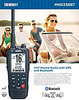 Uniden MHS338BT Floating, Handheld Marine VHF Radio, 6-Watts, GPS and Bluetooth, Submersible IPX8