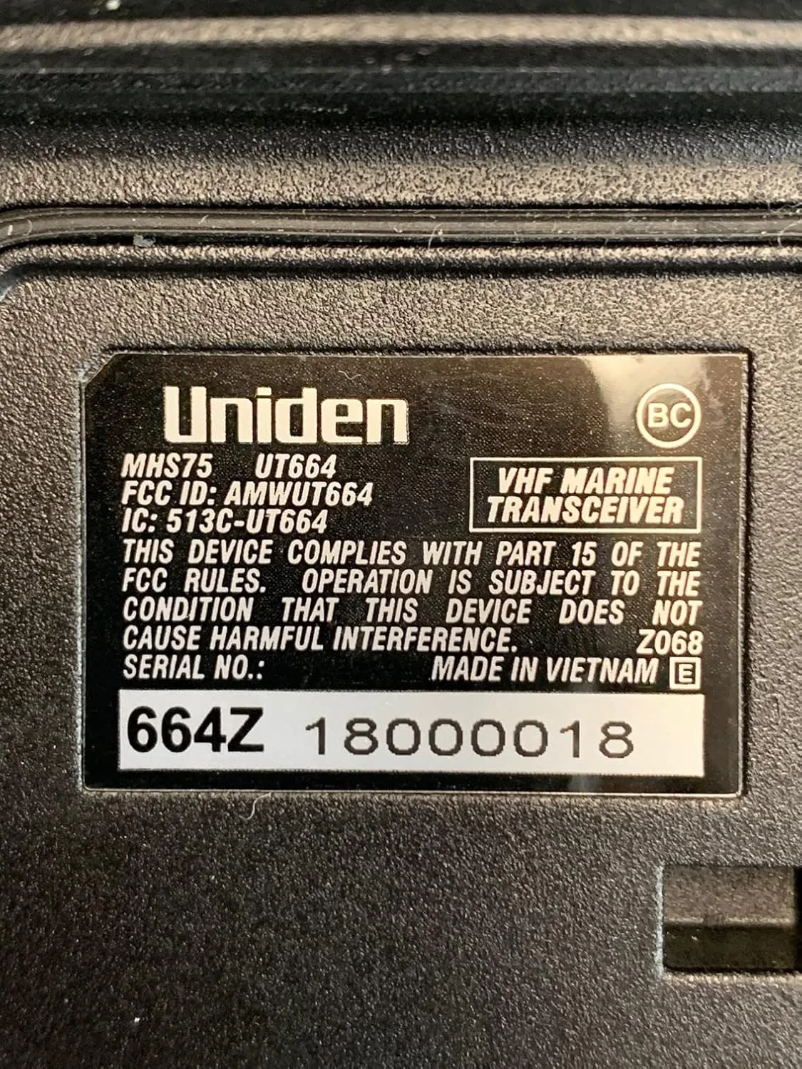 Uniden MHS75 Waterproof Handheld 2-Way VHF Marine Radio, Submersible