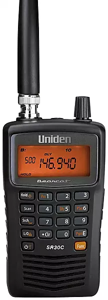 Uniden Bearcat SR30C, 500-Channel Compact Handheld Scanner, Close Call RF Capture, Turbo Search, PC programable, NASCAR