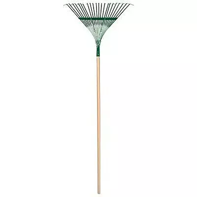 Union Tools 20" Poly Steel Leaf Rake with 48" Wood Handle