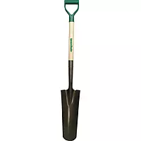 AMES/TRUE TEMPER 47108 Round Point Drain Spades, Open Back, 4-3/4x16" Blade