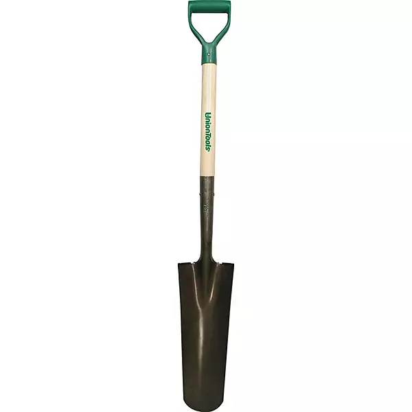 AMES/TRUE TEMPER 47108 Round Point Drain Spades, Open Back, 4-3/4x16" Blade