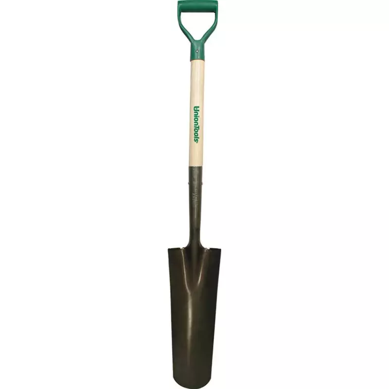 AMES/TRUE TEMPER 47108 Round Point Drain Spades, Open Back, 4-3/4x16" Blade