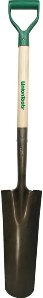 AMES/TRUE TEMPER 47108 Round Point Drain Spades, Open Back, 4-3/4x16" Blade