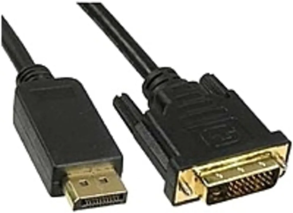 UNC Group - Display cable - dual link - DisplayPort (M) to DVI-D (M) - 15 ft - thumbscrews - black