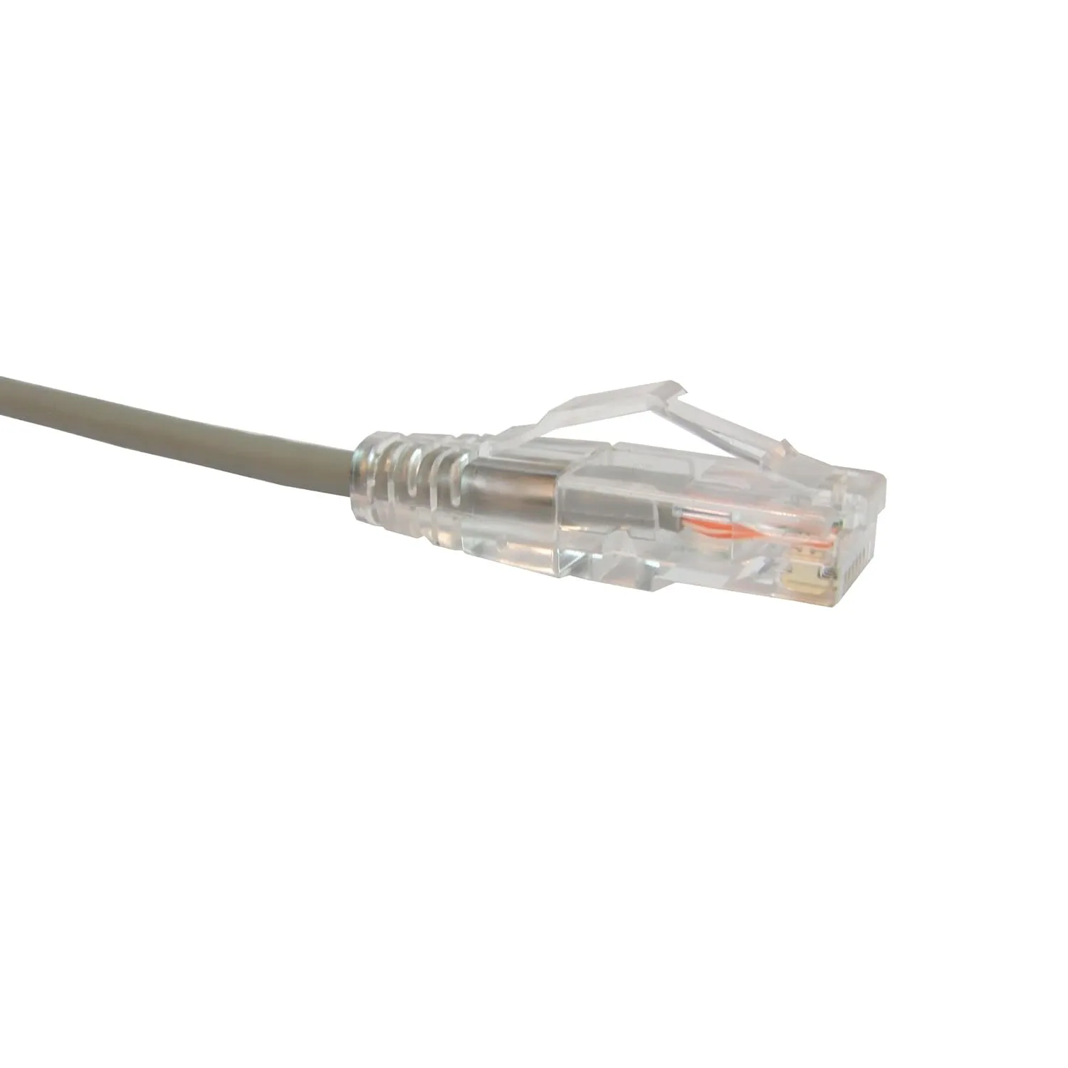 Unirise Usa Clearfit Slim Cat6 Patch Cable, Snagless, Gray, 6ft CS6-06F-GRY