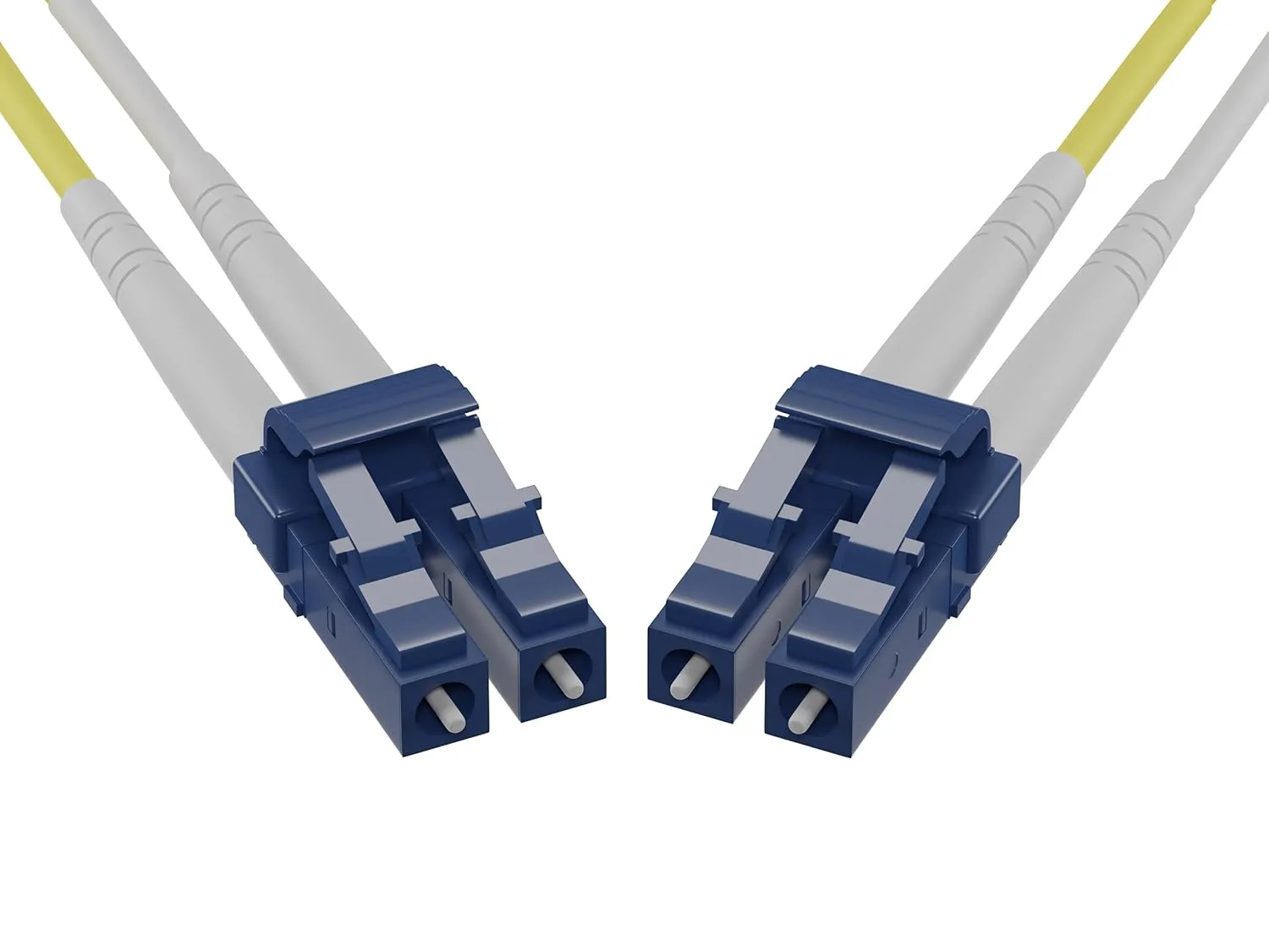 Fiber Optic Patch Cable, LC-LC, 9/125 Singlemode Duplex, Yellow, 2m