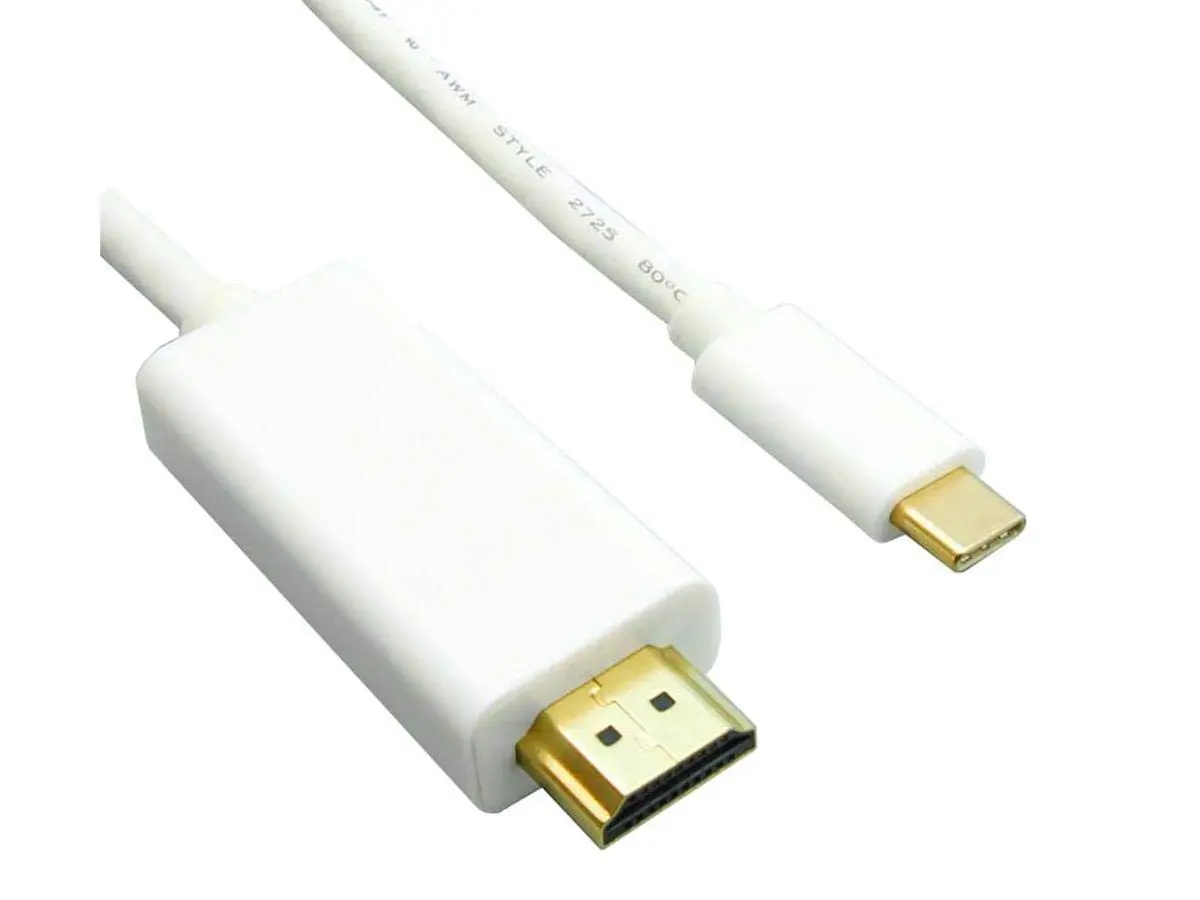 Unirise USB Type C to HDMI Male Cable 6 Feet - 6 ft HDMI/USB A/V Cable - USBCHDMI06F