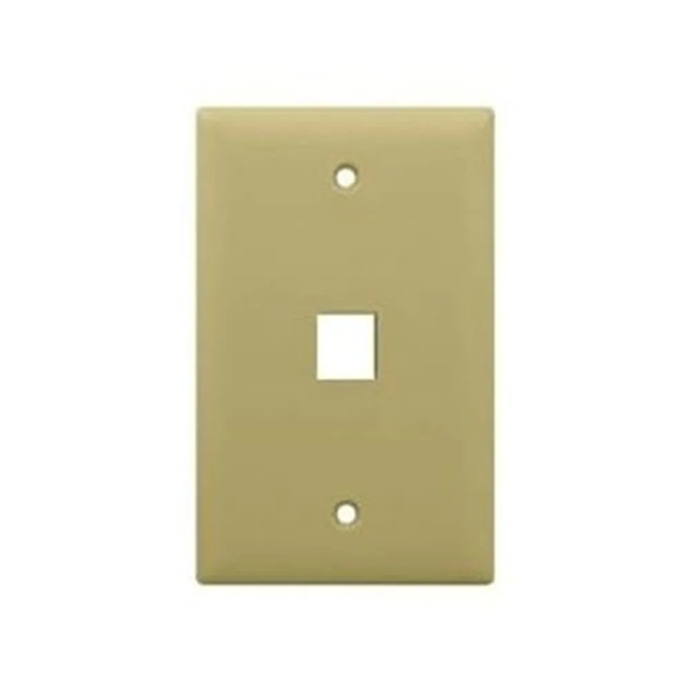 USA Unirise 1Port Wall Plate, Single Gang, Ivory WP-1P-IVY