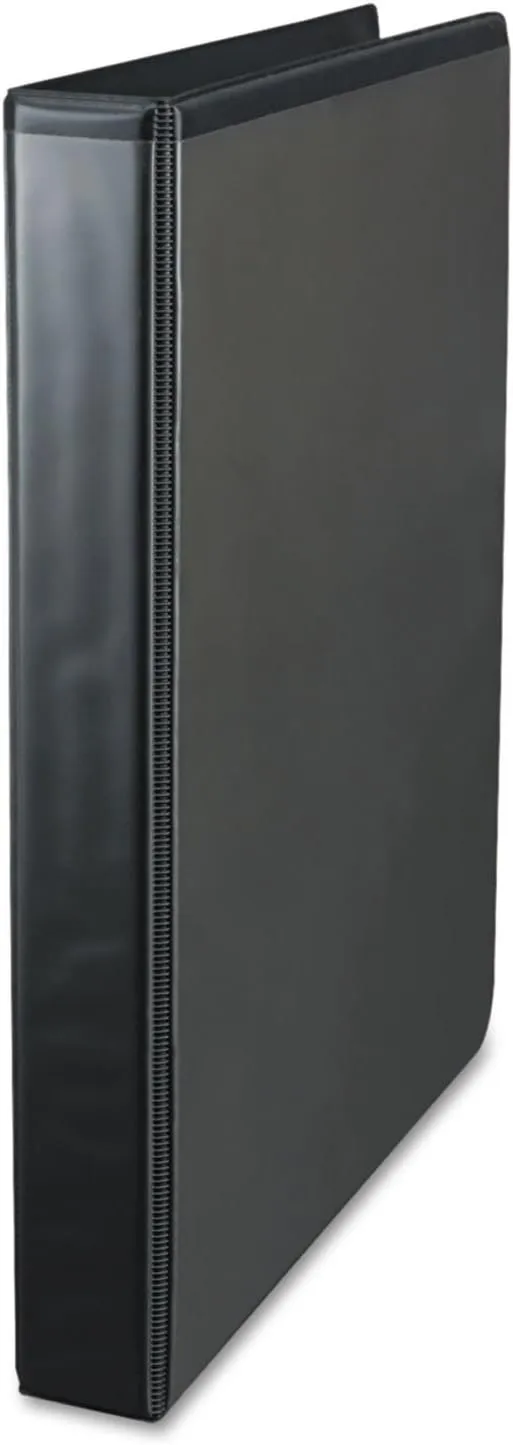 Universal 30711 Push-Open Deluxe Plus D-Ring View Binder, 1-Inch Capacity, 8-1/2 x 11, Black