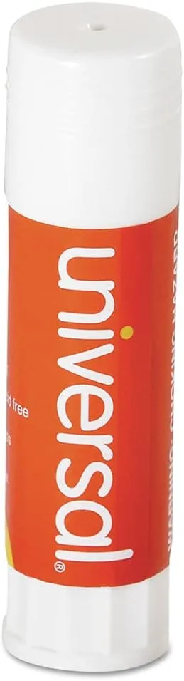 Universal 75750 Glue Stick, .74 oz, Stick, Clear (Pack of 12)