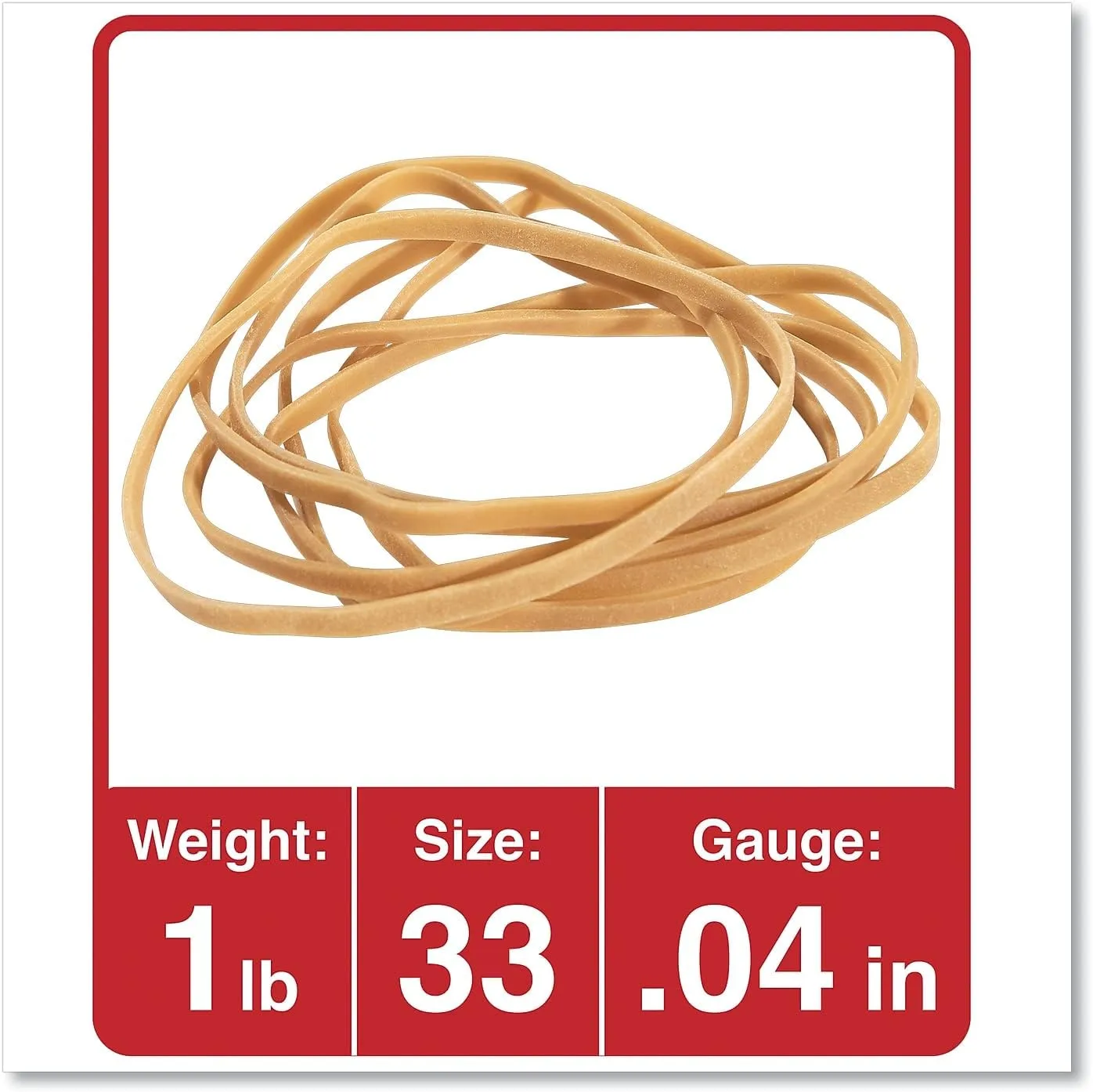 Universal Rubber Bands, Size 33, 1 lb (approx. 640), Beige